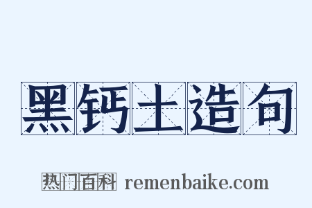 黑钙土造句是什么意思的图片